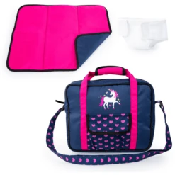 Bayer Design Pflegetasche Blau, Mit Einhorn