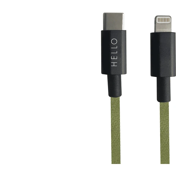 Design Letters Ladekabel USBC To Lightning 1m In Forest Green 1 Design Letters Ladekabel USBC To Lightning 1m In Forest Green