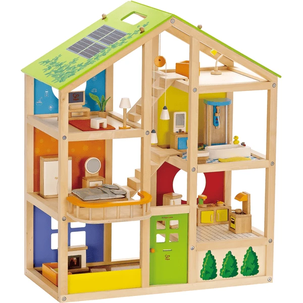 Hape Vier-Jahreszeiten-Haus, Möbliert 35tlg. 1 Hape Vier-Jahreszeiten-Haus, Möbliert 35tlg.