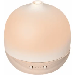 HOMCOM Aroma Diffusor 2-in-1 Funktion, 7 LED Farben, Auto-abschaltung Weiß, Naturholz