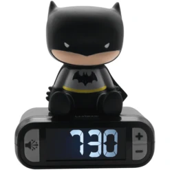 LEXIBOOK Batman Wecker Mit 3D Nachtlicht-Figur
