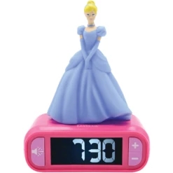 LEXIBOOK Disney Prinzessin Wecker Mit 3D Nachtlicht-Figur