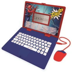 LEXIBOOK Spiderman Zweisprachiger Lernlaptop