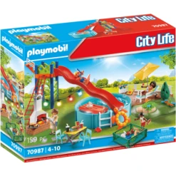 PLAYMOBIL® City Life Poolparty Mit Rutsche